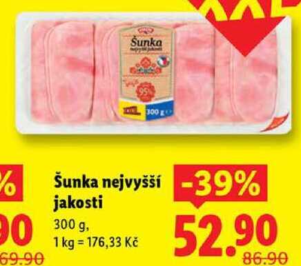 Šunka nejvyšší jakosti, 300 g