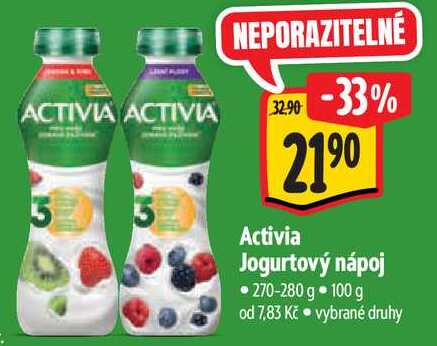 Activia Jogurtový nápoj, 270-280 g