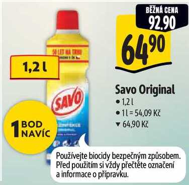 Savo Original, 1,2 l