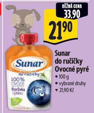 Sunar do ručičky Ovocné pyré, 100 g