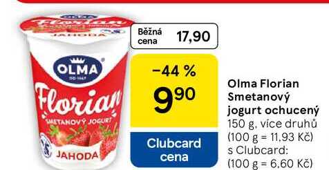 Olma Florian Smetanový jogurt ochucený, 150 g 