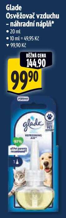 Glade Osvěžovač vzduchu - náhradní náplň, 20 ml
