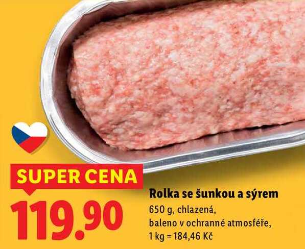 Rolka se šunkou a sýrem, 650 g