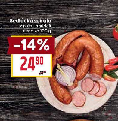 Sedlácká spirála z pultu lahůdek cena za 100 g
