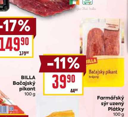 BILLA Bačajský pikant 100 g