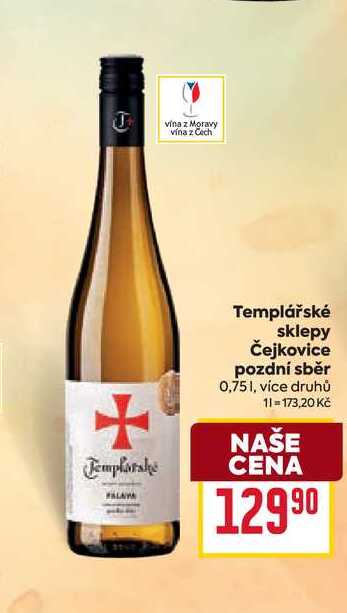 Templářské sklepy Čejkovice pozdní sběr 0,75l