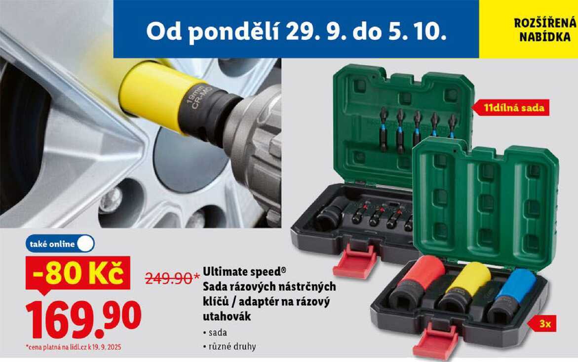 Ultimate speed Sada rázových nástrčných klíčů/adaptér na rázový utahovák 