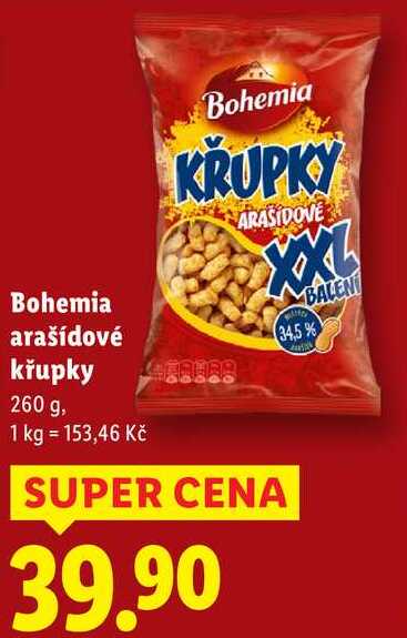Bohemia arašídové křupky, 260 g