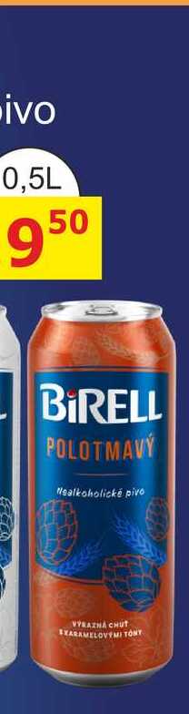 Radegast Birell polotmavý, nealkoholické pivo 0.5l plechovka