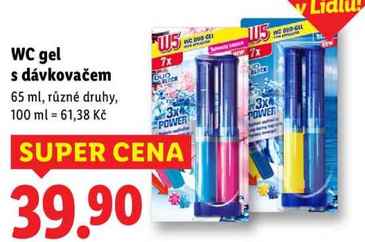 WC gel s dávkovačem, 65 ml