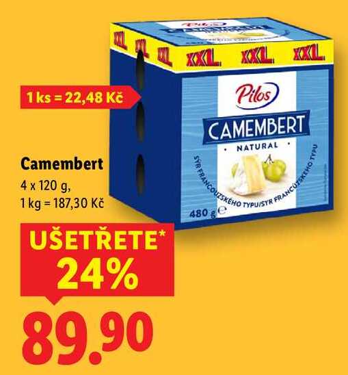 Camembert, 4x 120 g