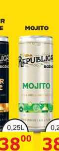 REPUBLICA MOJITO 0,25l míchaný drink, plech
