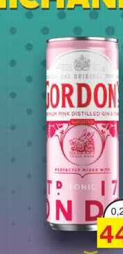 GORDON PINK TONIC 0,25l míchaný drink, plech