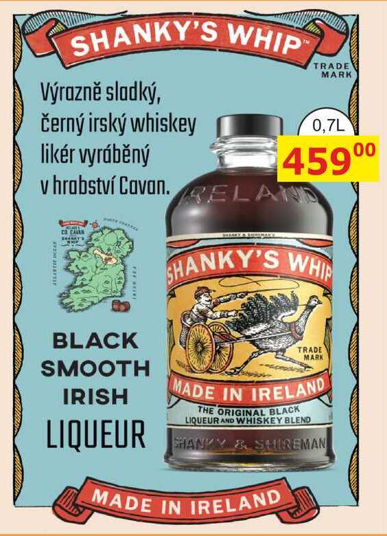 SHANKY'S WHIP whiskey likér 0,7l
