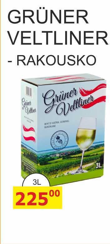 GRÜNER VELTLINER RAKOUSKO 3L 