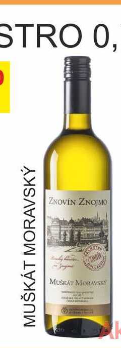 ZNOVÍN ZNOJMO MUŠKÁT MORAVSKÝ 0,75L