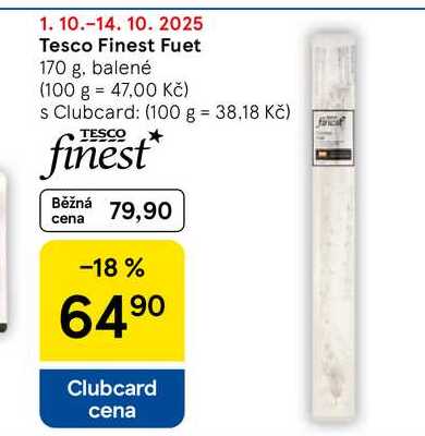 Tesco Finest Fuet, 170 g, balené 
