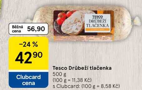 Tesco Drůbeží tlačenka, 500 g  