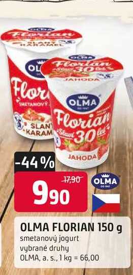OLMA FLORIAN 150 g smetanový jogurt 