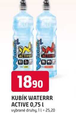 KUBÍK WATERRR ACTIVE 0,75 L 