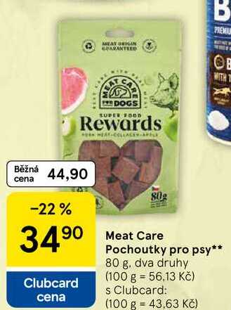 Meat Care Pochoutky pro psy, 80 g 