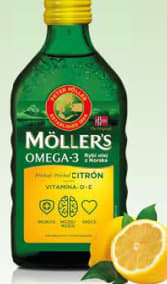 Möller’s Omega-3 rybí olej citrón 250 ml