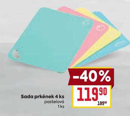 Sada prkének 4 ks pastelová 1ks