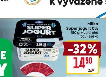 Milko Super jogurt 0% 150 g