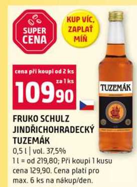 Fruko Schulz JINDŘICHOHRADECKÝ TUZEMÁK 0,5 l