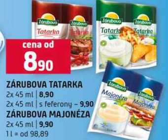 ZÁRUBOVA TATARKA, MAJONÉZA 2x45 ml