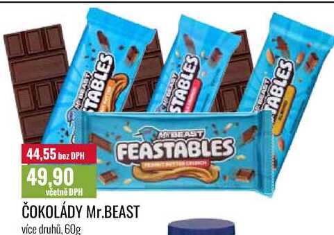 ČOKOLÁDY Mr.BEAST 60g