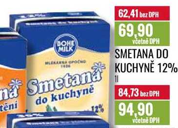 SMETANA DO KUCHYNĚ 12% 1l