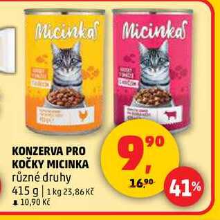 KONZERVA PRO KOČKY MICINKA, 415 g
