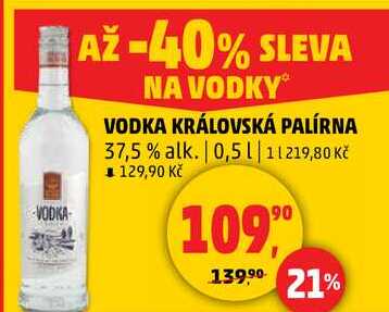 VODKA KRÁLOVSKÁ PALÍRNA, 0,5 l