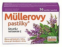 Müllerovy pastilky® šalvěj, vitamin C 36 pastilek