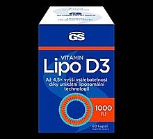 GS Vitamin Lipo D3 1000 IU 60 kapslí