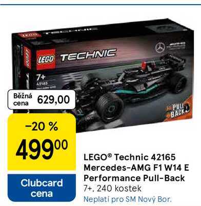 LEGO® Technic 42165 Mercedes-AMG F1 W14 E Performance Pull-Back 7+, 240 kostek 