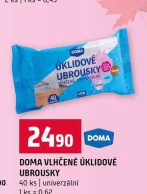 DOMA VLHČENÉ ÚKLIDOVÉ UBROUSKY 40 ks
