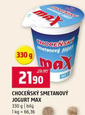 CHOCEŇSKÝ SMETANOVÝ JOGURT MAX 330 g