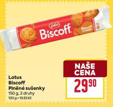 Lotus Biscoff Plněné sušenky 150 g