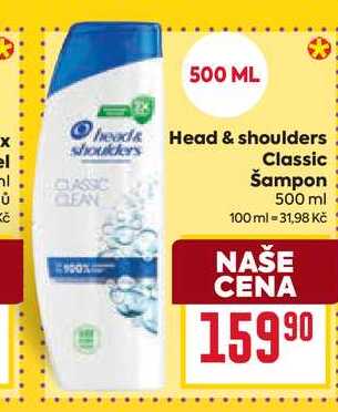 Head & shoulders Classic Šampon 500 ml 