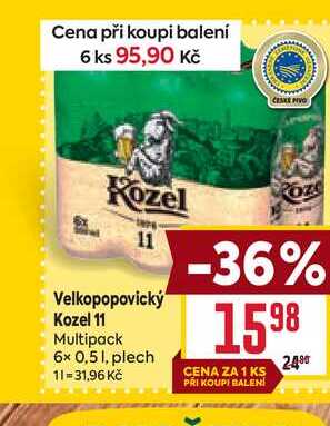 Velkopopovický Kozel 11 Multipack 6x 0,51, plech 