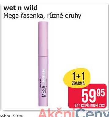 wet n wild Mega řasenka, různé druhy 