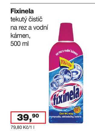 Fixinela tekutý čistič na rez a vodní kámen, 500 ml
