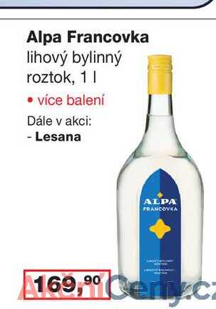 Alpa Francovka lihový bylinný roztok, 1l