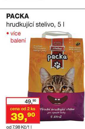PACKA hrudkující stelivo, 5l