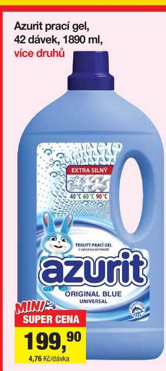 Azurit prací gel, 42 dávek, 1890 ml, více druhů 