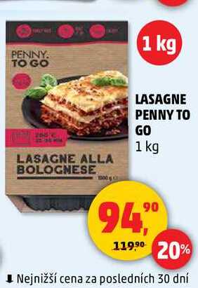 LASAGNE PENNY TO GO, 1 kg