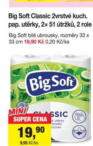 Big Soft kuchyňské utěrky 2role