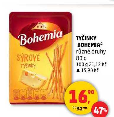 TYČINKY BOHEMIA, 80 g 